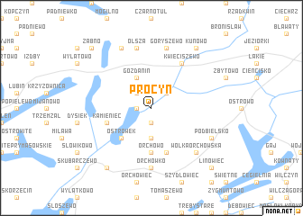 map of Procyń