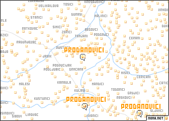 map of Prodanovići