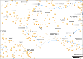 map of Prodići