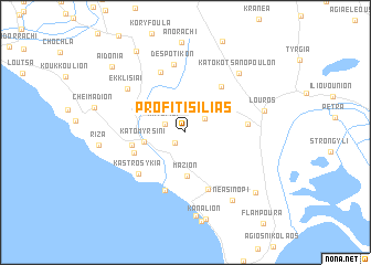 map of Profítis Ilías