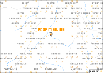 map of Profítis Ilías