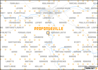 map of Profondeville