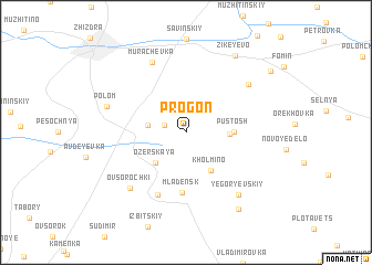 map of Progon