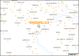 map of Progorelica