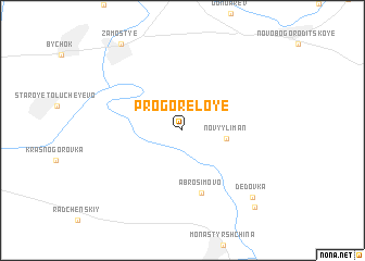 map of Progoreloye