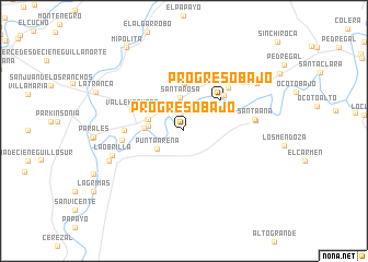 map of Progreso Bajo