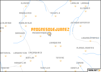 map of Progreso de Juárez