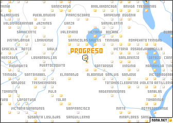 map of Progreso
