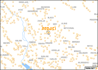 map of Projići