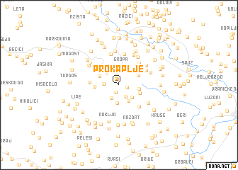 map of Prokaplje