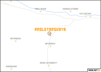 map of Proletarskaya