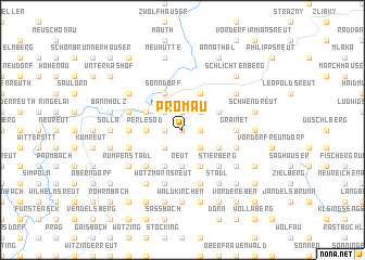 map of Promau