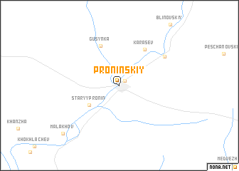 map of Proninskiy