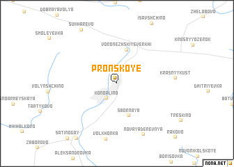 map of Pronskoye