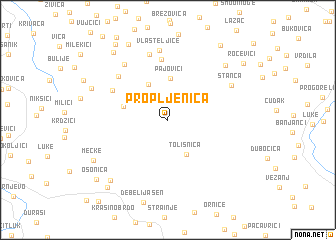 map of Propljenica