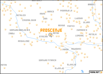 map of (( Prošćenje ))