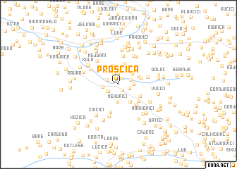 map of Prošćica