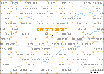 map of Proseč u Pošné