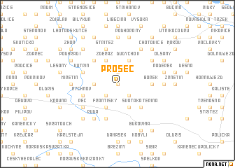 map of Proseč