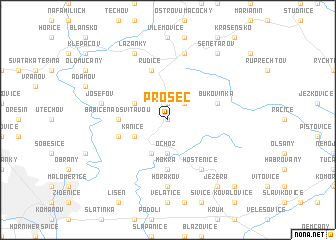 map of Proseč