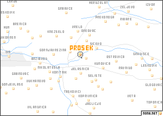 map of Prosek