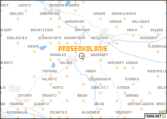 map of Prösenkolonie