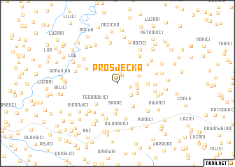 map of Prosječka