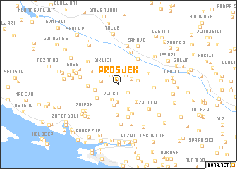 map of Prosjek