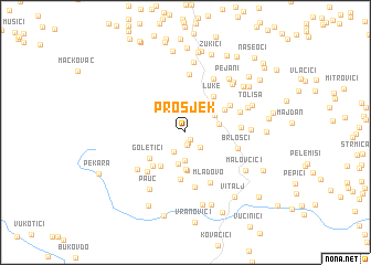 map of Prosjek