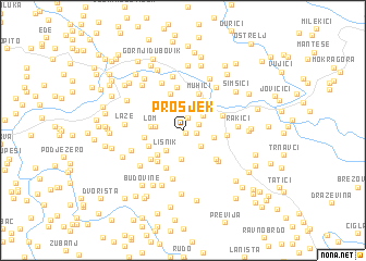 map of Prosjek