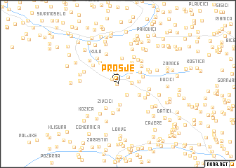 map of Prosje