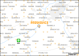 map of Proskovice