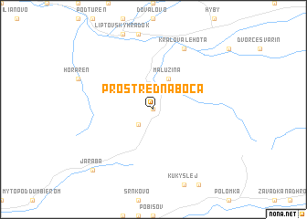 map of Prostredná Boca