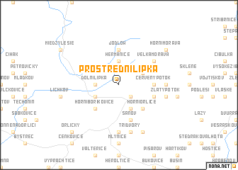 map of Prostřední Lipka