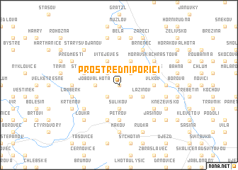 map of Prostřední Poříčí