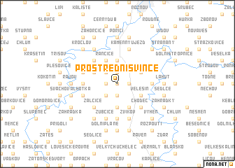 map of Prostřední Svince