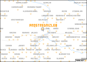 map of Prostřední Žleb