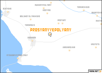 map of Prosyanyye Polyany