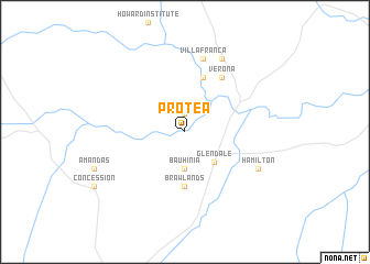 map of Protea