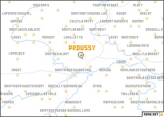 map of Proussy