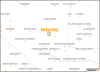 map of Prouvais