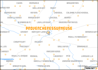 map of Provenchères-sur-Meuse