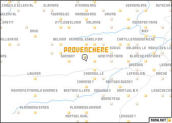 map of Provenchère