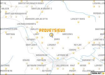 map of Proveysieux