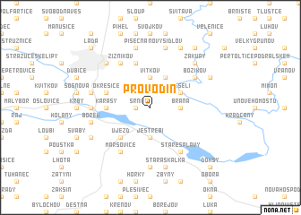 map of Provodín