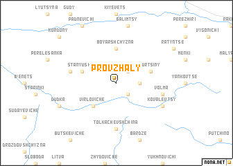 map of Provzhaly