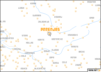 map of Prrenjas
