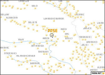 map of Prše