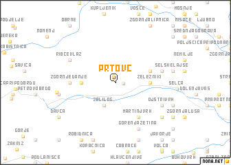 map of Prtovč