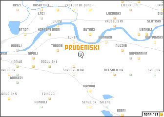 map of Prudeniški